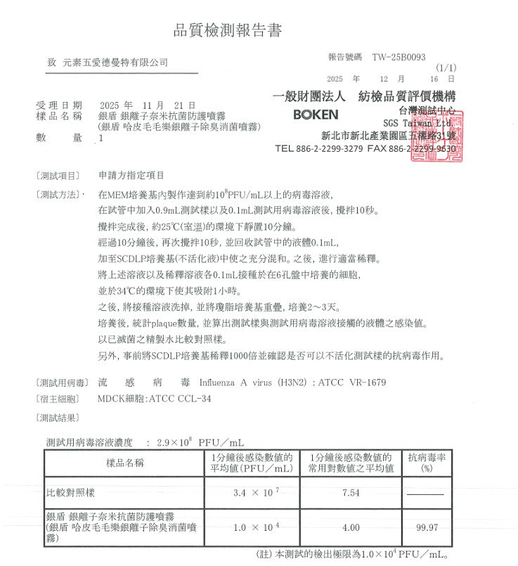 銀離子奈米噴霧